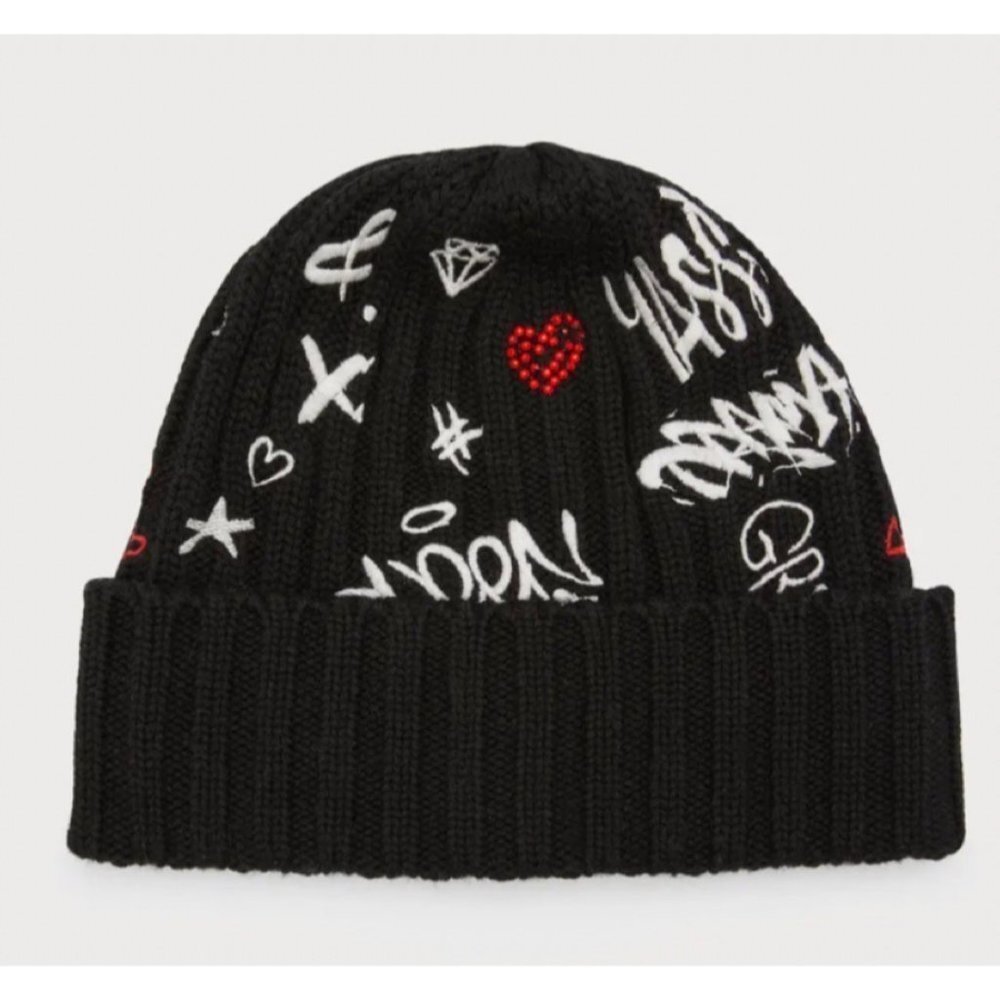 CAROLYN Rowan Graffiti Merino Wool Beanie NWT